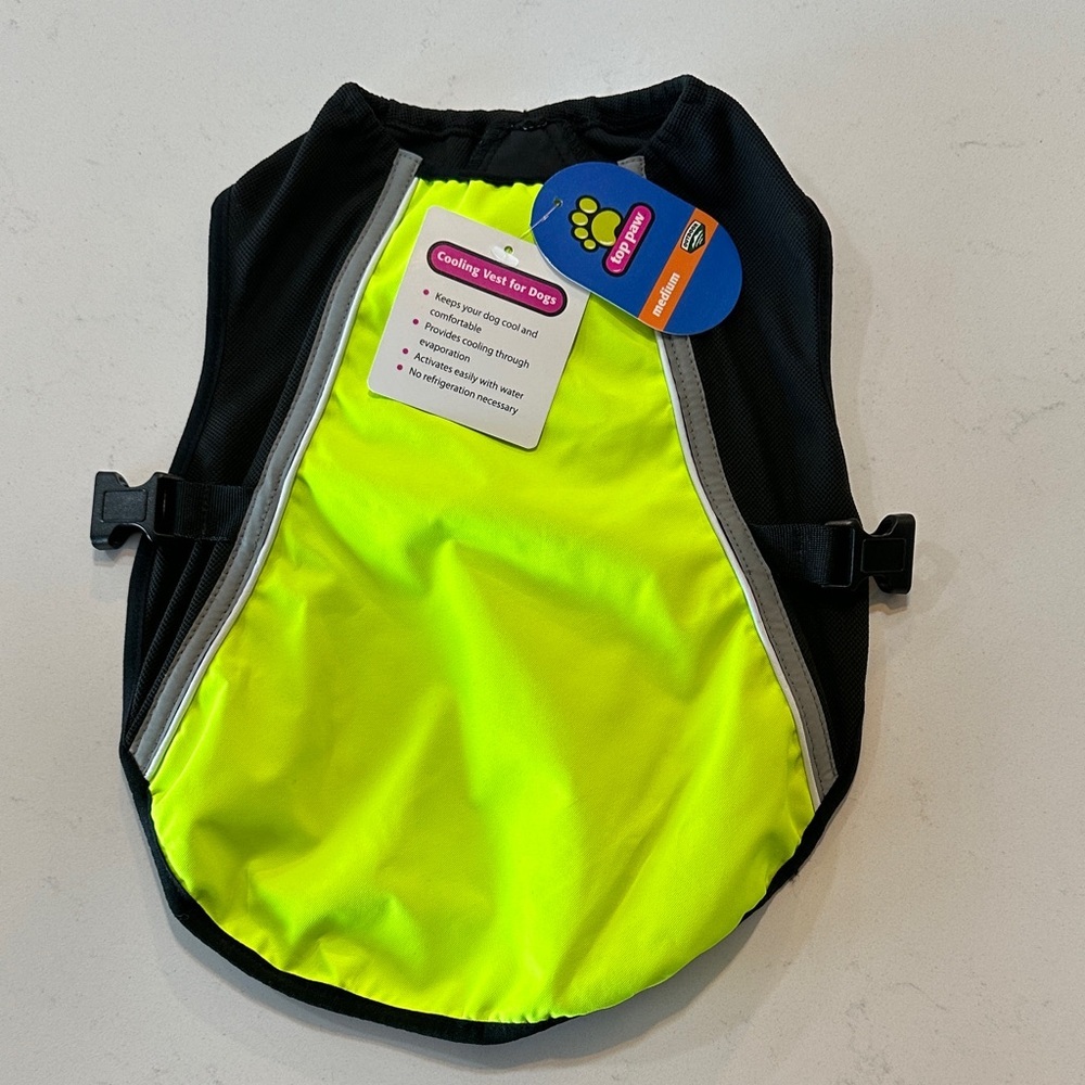 Cooling Dog Vest - High-Visibility Yellow and Black